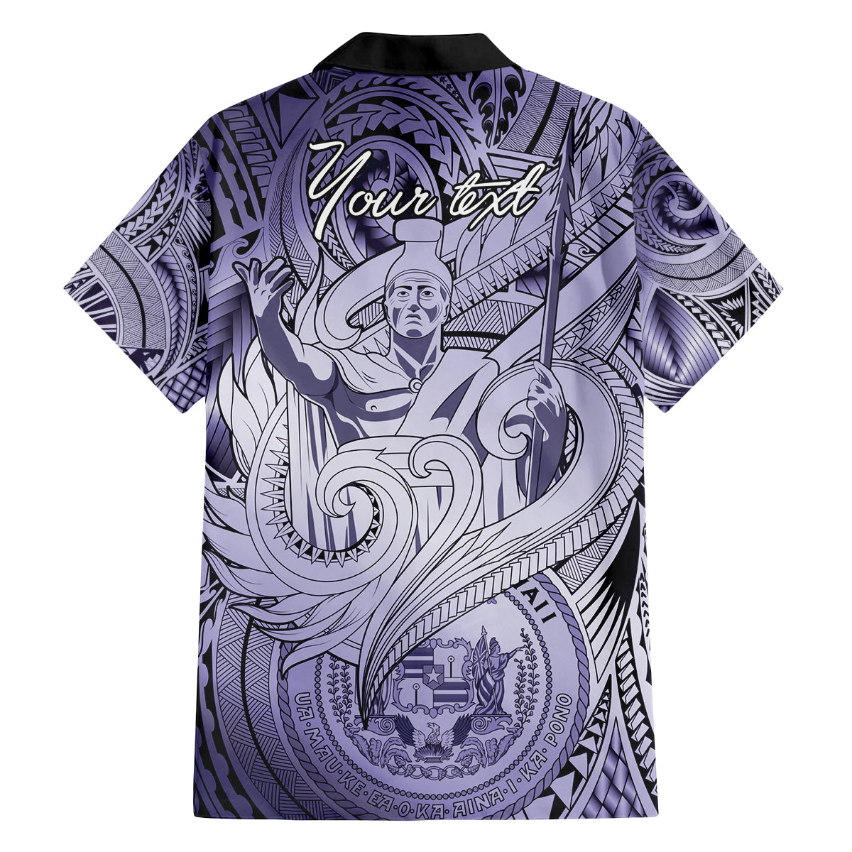 Personalised Aloha King Kamehameha Spirits Family Matching Off Shoulder Long Sleeve Dress and Hawaiian Shirt Violet Special LT9 - Polynesian Pride