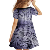 Personalised Aloha King Kamehameha Spirits Family Matching Off Shoulder Short Dress and Hawaiian Shirt Violet Special LT9 - Polynesian Pride