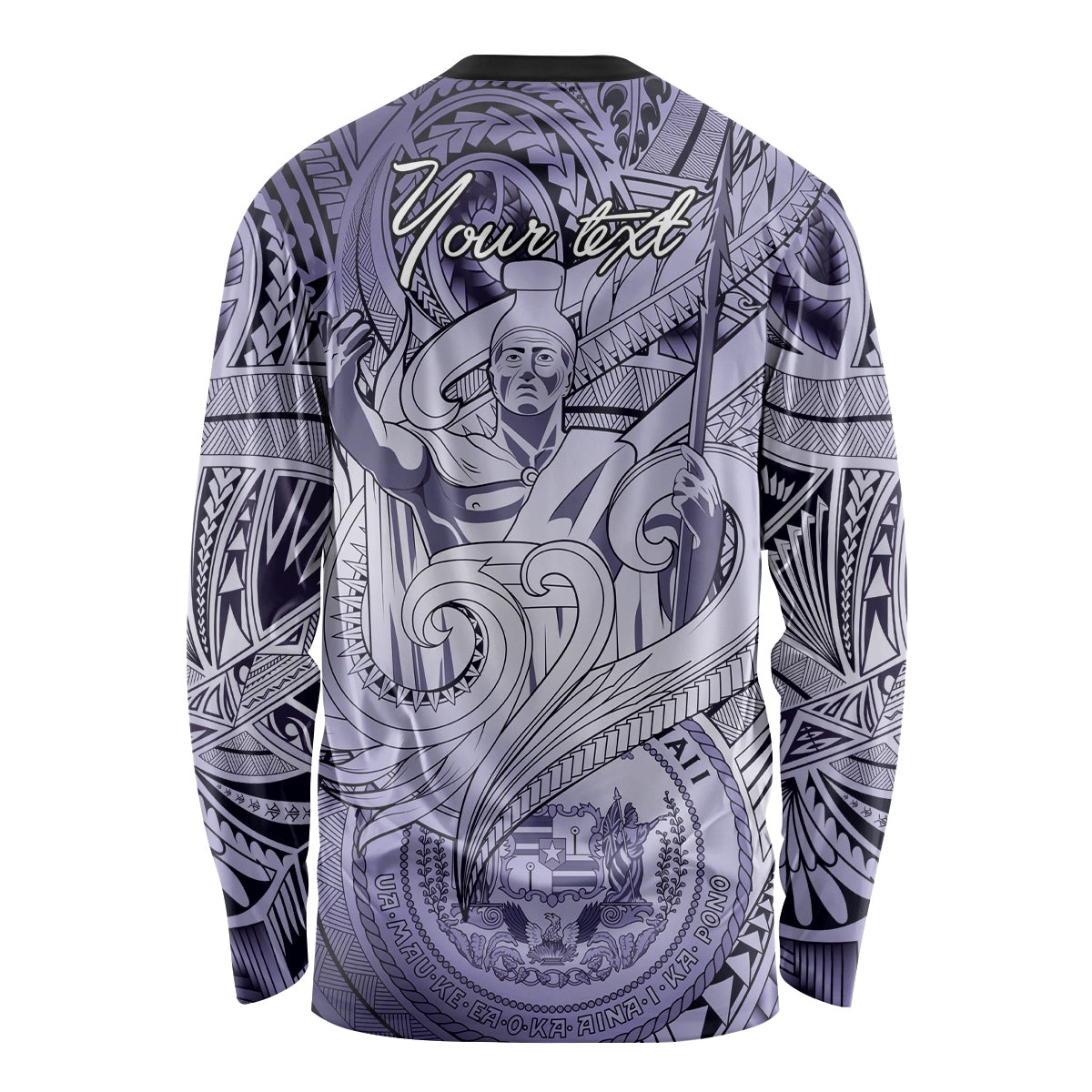 Personalised Aloha King Kamehameha Spirits Long Sleeve Shirt Violet Special LT9 - Polynesian Pride