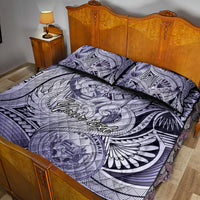 Personalised Aloha King Kamehameha Spirits Quilt Bed Set Violet Special LT9 - Polynesian Pride