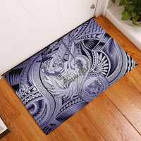 Personalised Aloha King Kamehameha Spirits Rubber Doormat Violet Special LT9 Violet - Polynesian Pride
