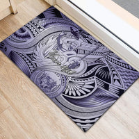 Personalised Aloha King Kamehameha Spirits Rubber Doormat Violet Special LT9 - Polynesian Pride