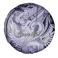 Personalised Aloha King Kamehameha Spirits Spare Tire Cover Violet Special LT9 - Polynesian Pride