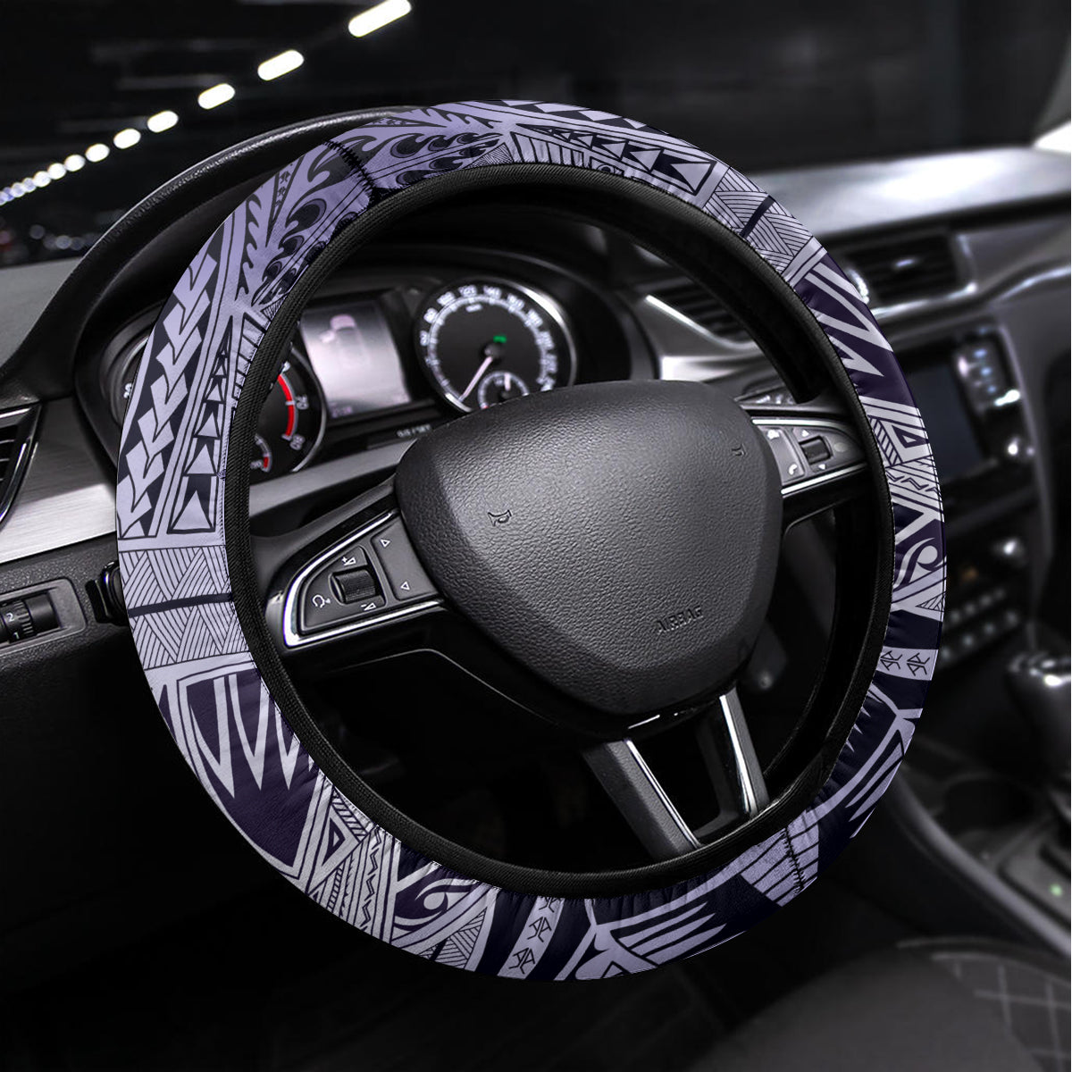 Aloha King Kamehameha Spirits Steering Wheel Cover Violet Special LT9 Universal Fit Violet - Polynesian Pride