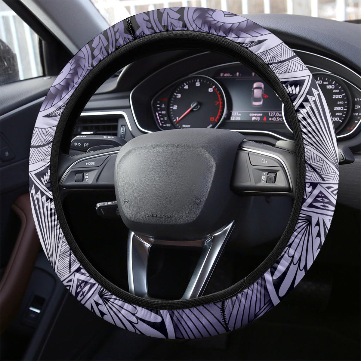 Aloha King Kamehameha Spirits Steering Wheel Cover Violet Special LT9 - Polynesian Pride