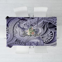 Personalised Aloha King Kamehameha Spirits Tablecloth Violet Special LT9 Violet - Polynesian Pride