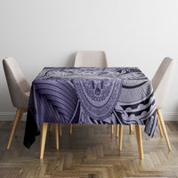 Personalised Aloha King Kamehameha Spirits Tablecloth Violet Special LT9 - Polynesian Pride