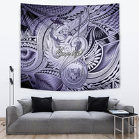 Personalised Aloha King Kamehameha Spirits Tapestry Violet Special LT9 Violet - Polynesian Pride