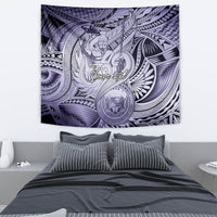 Personalised Aloha King Kamehameha Spirits Tapestry Violet Special LT9 - Polynesian Pride