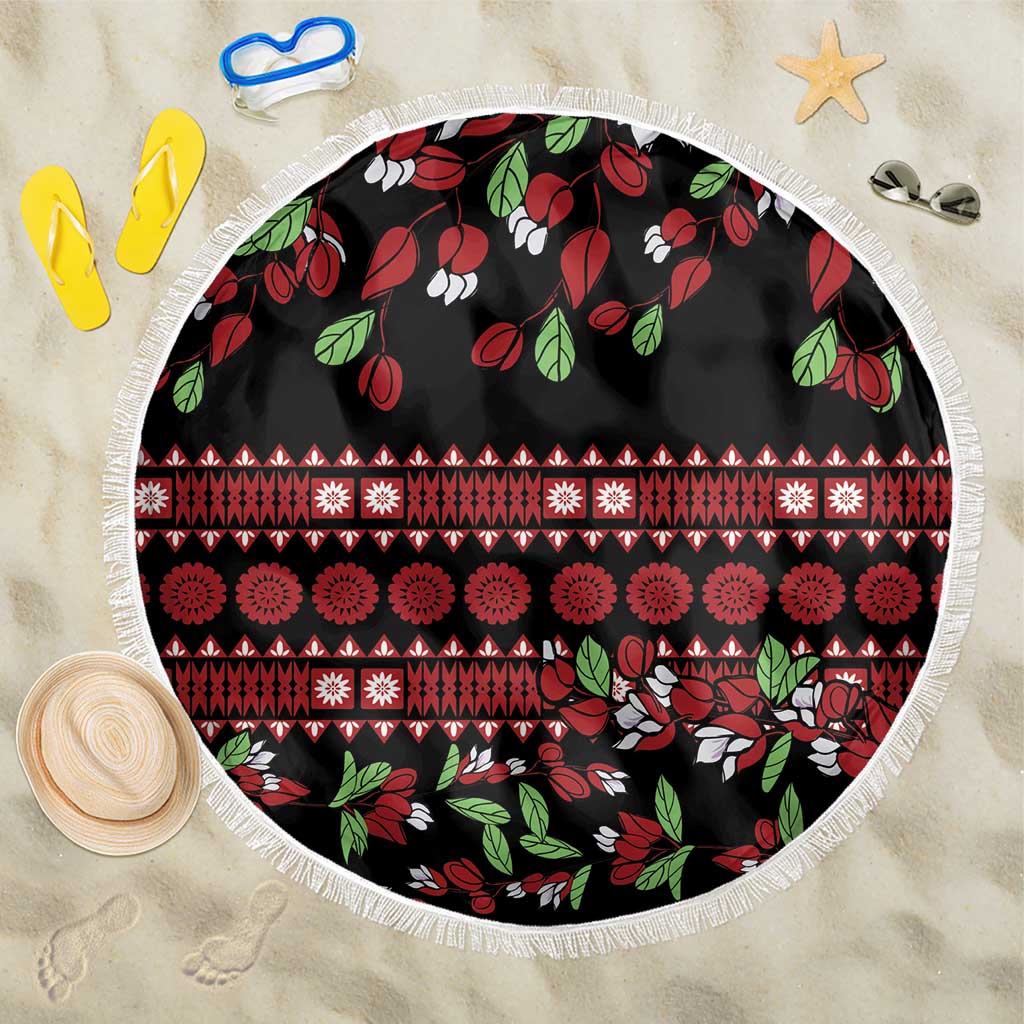 Fiji Masi Bula Tagimoucia Flowers Beach Blanket