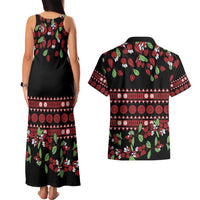 Fiji Masi Bula Tagimoucia Flowers Couples Matching Tank Maxi Dress and Hawaiian Shirt