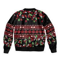 Fiji Masi Bula Tagimoucia Flowers Sleeve Zip Bomber Jacket