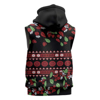 Fiji Masi Bula Tagimoucia Flowers Sleeveless Zip Hoodie - Polynesian Pride