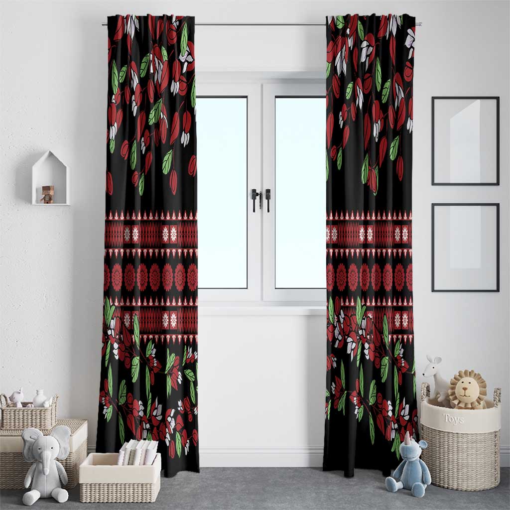 Fiji Masi Bula Tagimoucia Flowers Window Curtain
