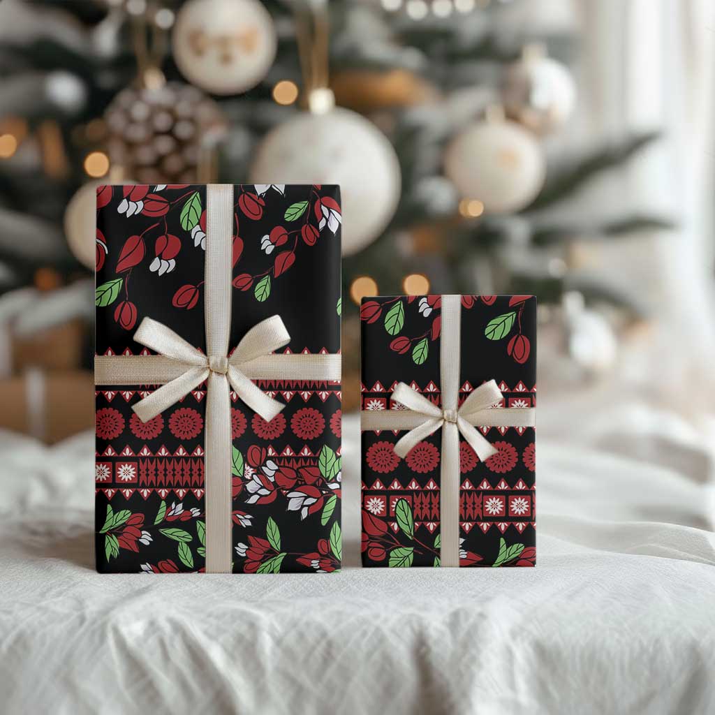 Fiji Masi Bula Tagimoucia Flowers Wrapping Paper LT9 - Polynesian Pride