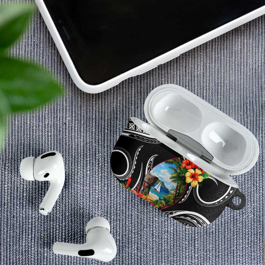 Hafa Adai Guam AirPods Case Guahan Seal Chamorro Stones Tribal - Polynesian Pride