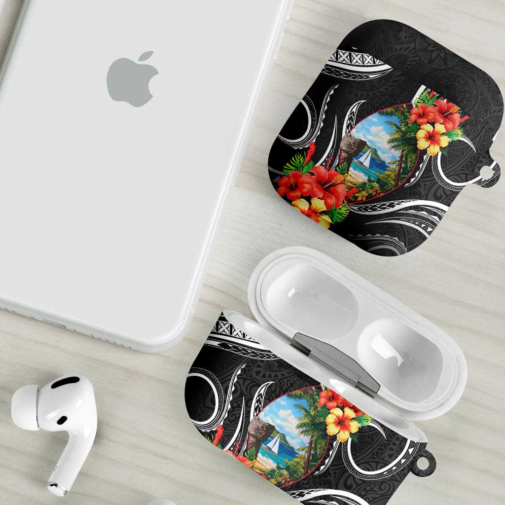 Hafa Adai Guam AirPods Case Guahan Seal Chamorro Stones Tribal - Polynesian Pride