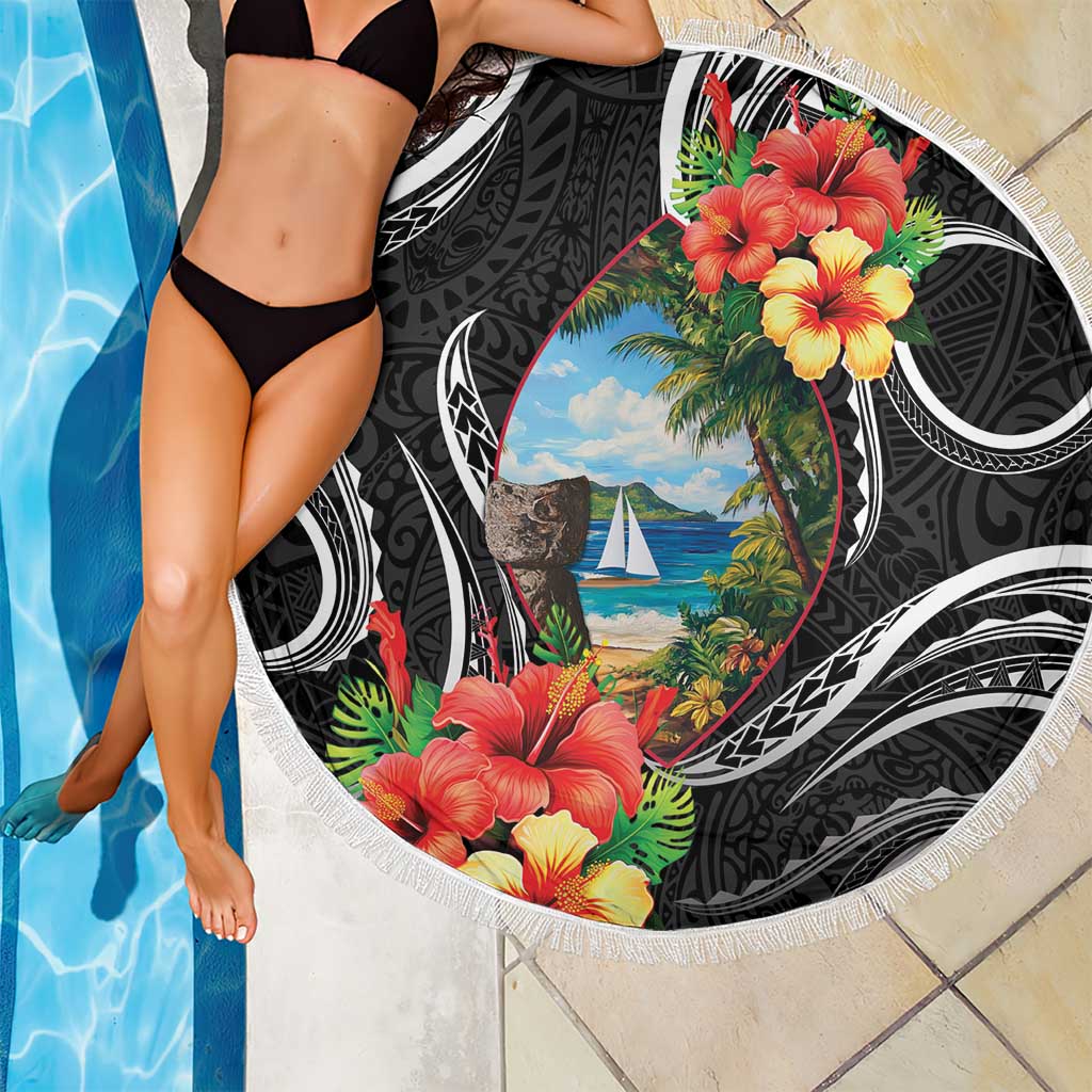 Hafa Adai Guam Beach Blanket Guahan Seal Chamorro Stones Tribal