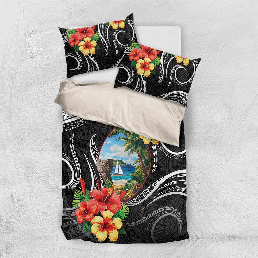 Hafa Adai Guam Bedding Set Guahan Seal Chamorro Stones Tribal