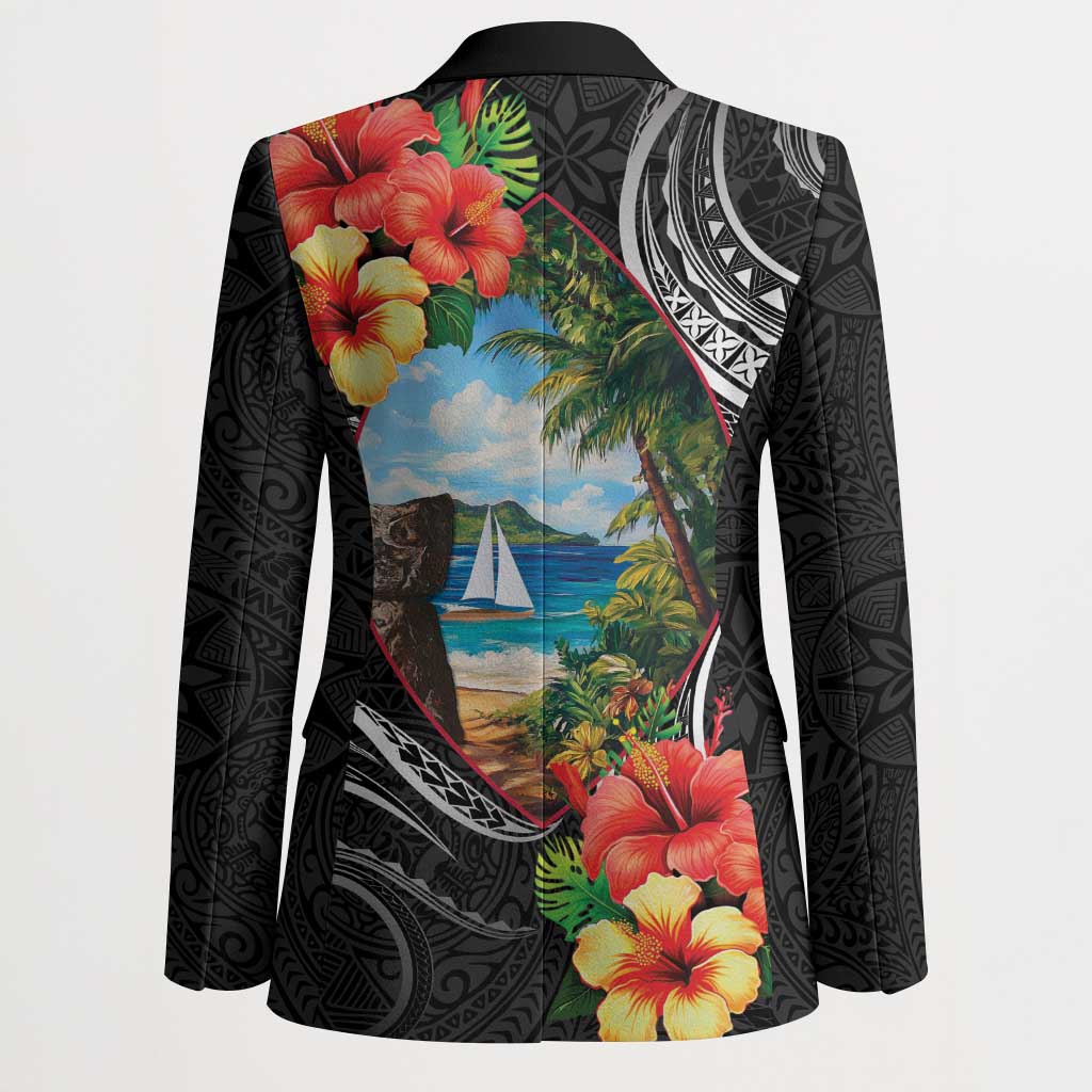 Hafa Adai Guam Blazer Guahan Seal Chamorro Stones Tribal - Polynesian Pride