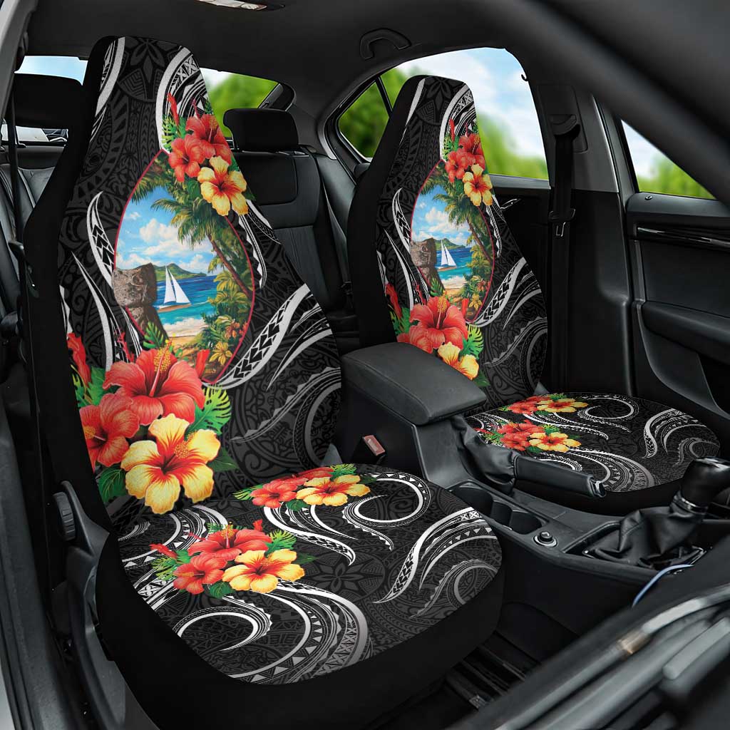 Hafa Adai Guam Car Seat Cover Guahan Seal Chamorro Stones Tribal