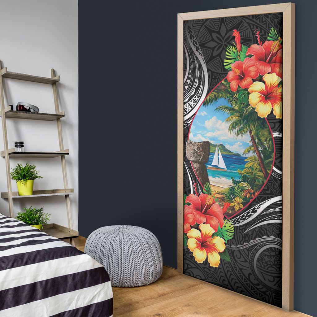 Hafa Adai Guam Door Cover Guahan Seal Chamorro Stones Tribal - Polynesian Pride