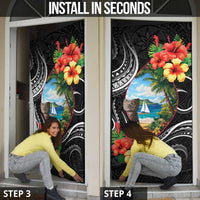 Hafa Adai Guam Door Cover Guahan Seal Chamorro Stones Tribal - Polynesian Pride