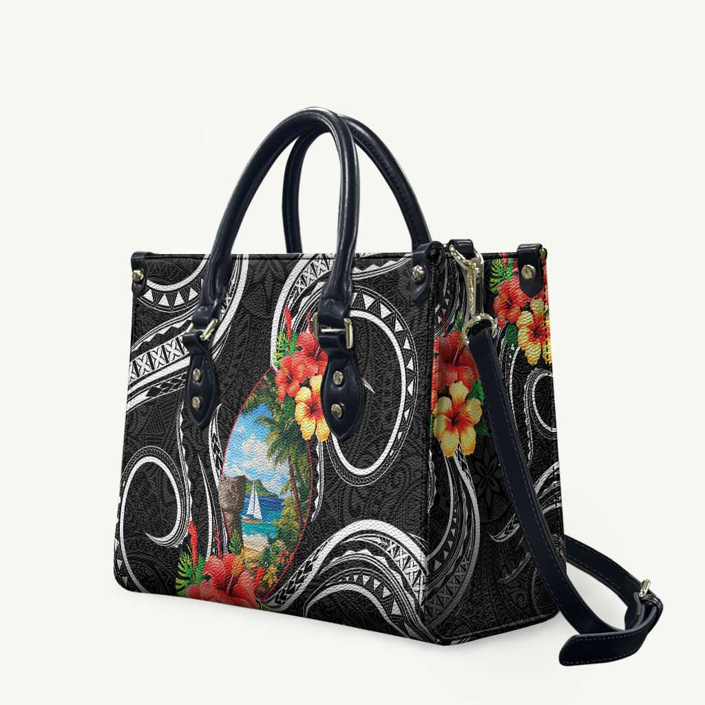 Hafa Adai Guam Leather Bag Guahan Seal Chamorro Stones Tribal - Polynesian Pride