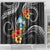 Hafa Adai Guam Shower Curtain Guahan Seal Chamorro Stones Tribal