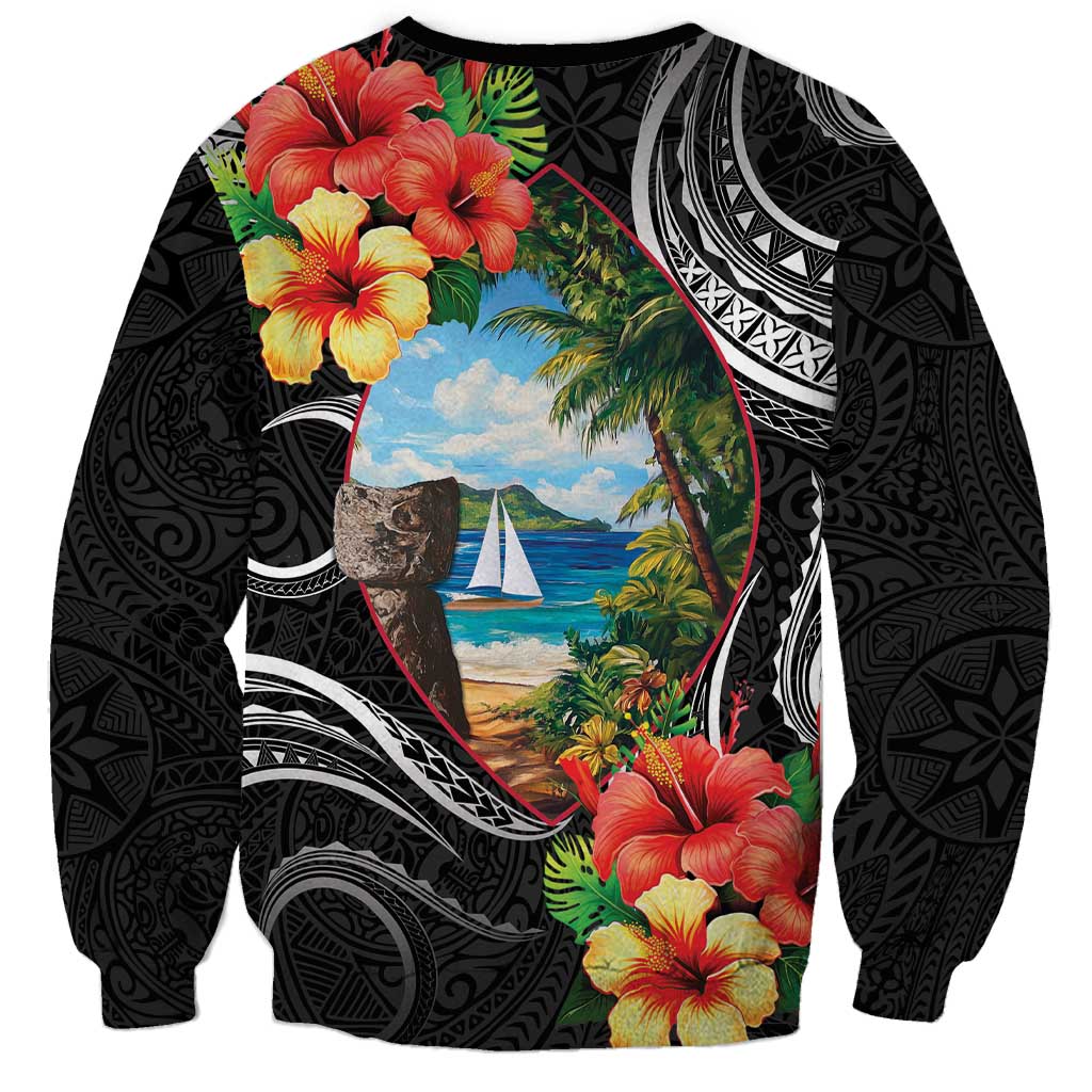 Hafa Adai Guam Sweatshirt Guahan Seal Chamorro Stones Tribal