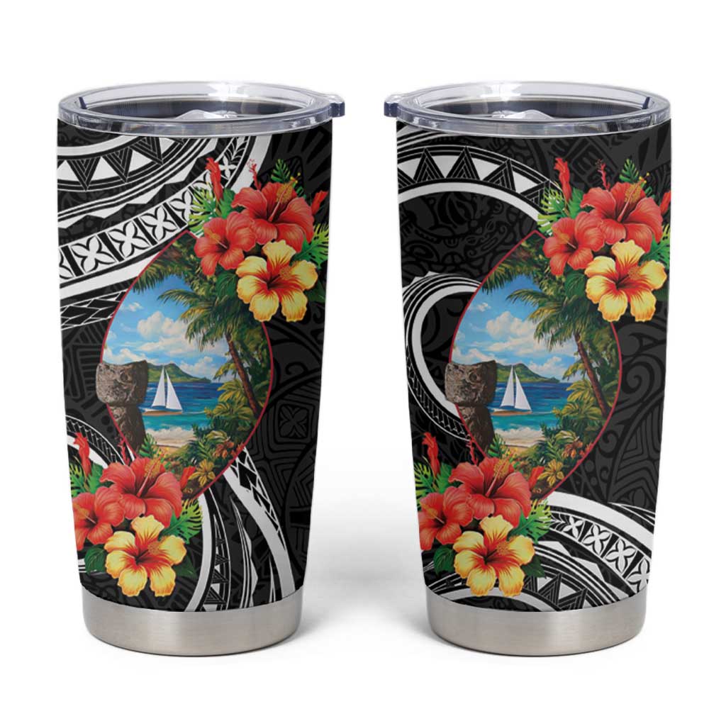 Hafa Adai Guam Tumbler Cup Guahan Seal Chamorro Stones Tribal