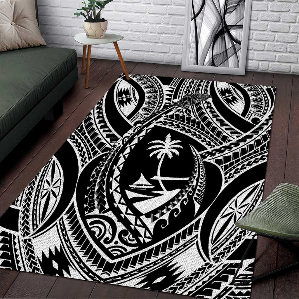 Hafa Adai Guam Inspired Tattoo Area Rug