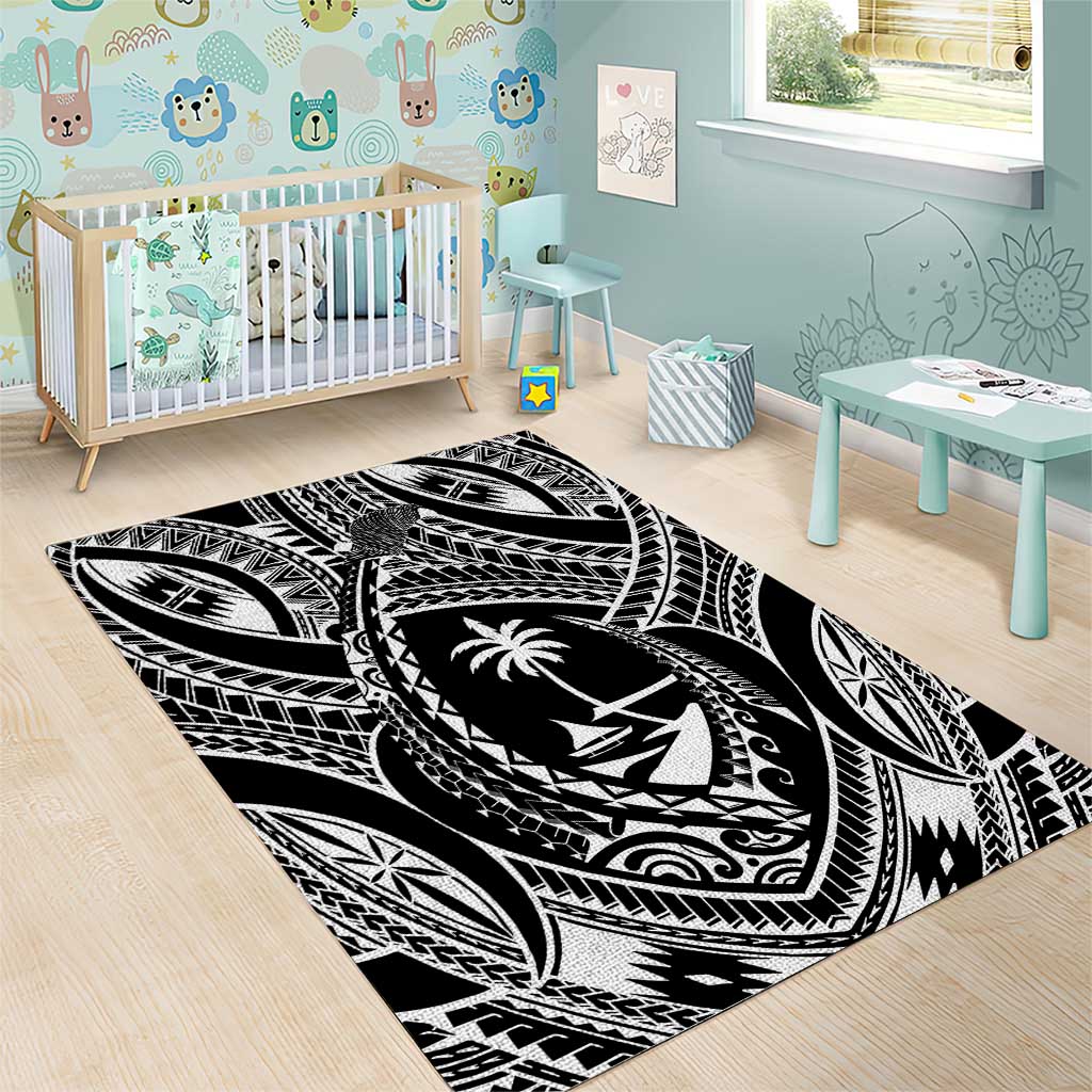 Hafa Adai Guam Inspired Tattoo Area Rug