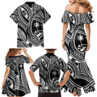 Hafa Adai Guam Inspired Tattoo Family Matching Mermaid Dress and Hawaiian Shirt