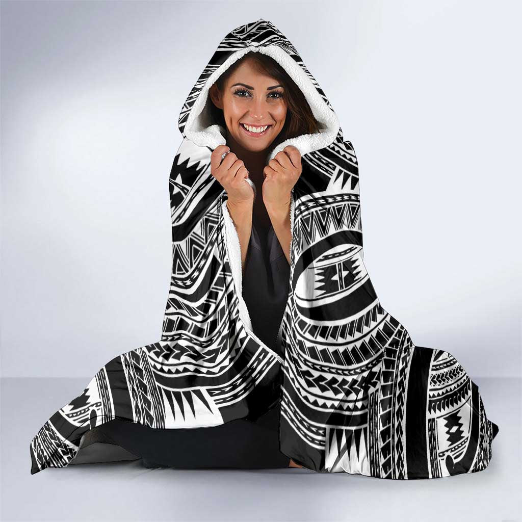Hafa Adai Guam Inspired Tattoo Hooded Blanket