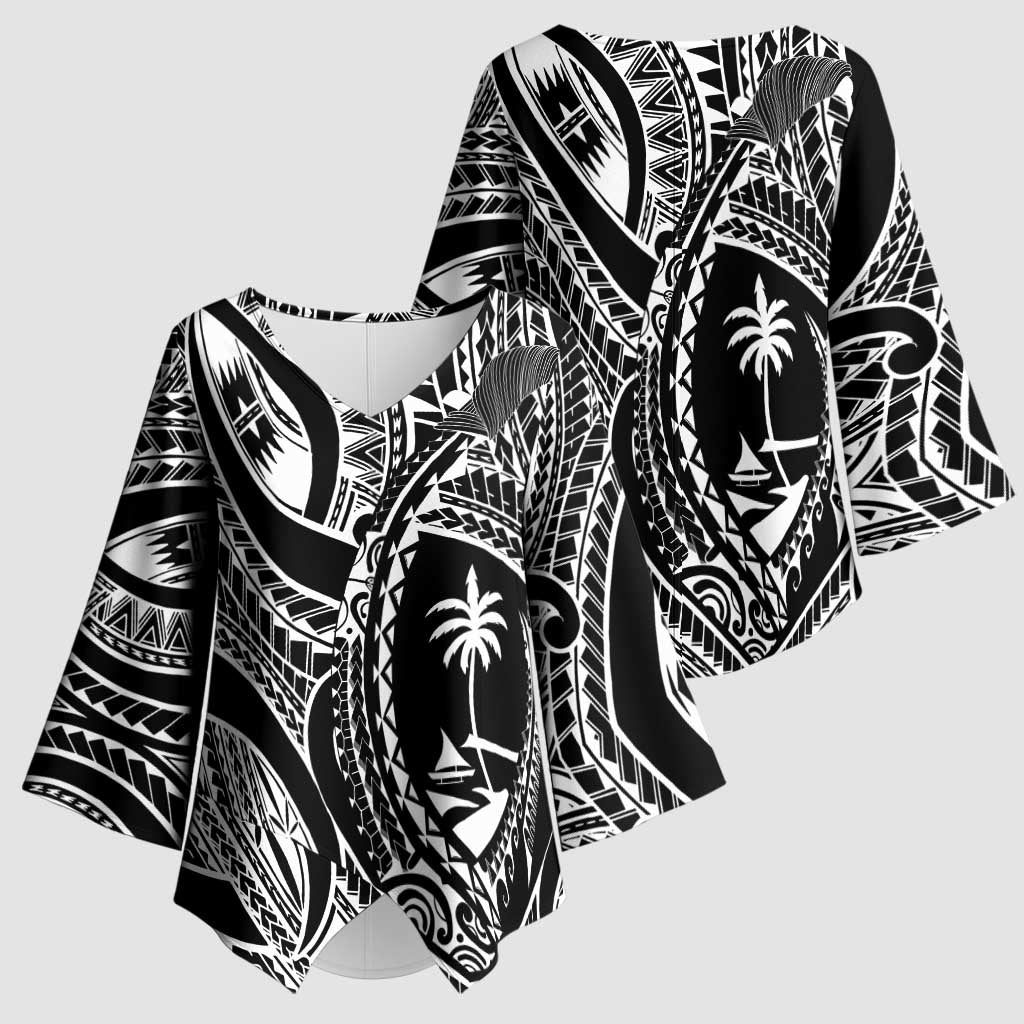 Hafa Adai Guam Inspired Tattoo Kimono Sleeve Blouse - Polynesian Pride