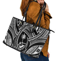 Hafa Adai Guam Inspired Tattoo Leather Tote Bag