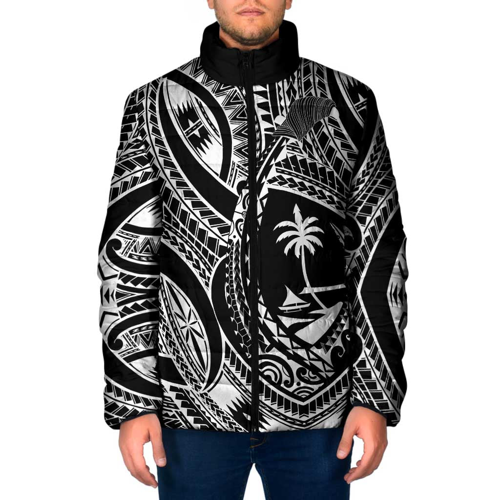 Hafa Adai Guam Inspired Tattoo Padded Jacket - Polynesian Pride
