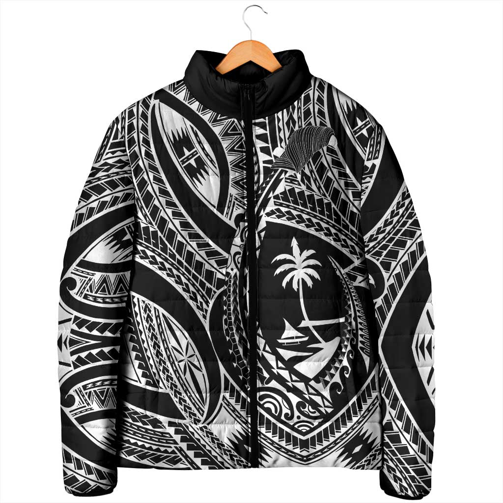 Hafa Adai Guam Inspired Tattoo Padded Jacket - Polynesian Pride