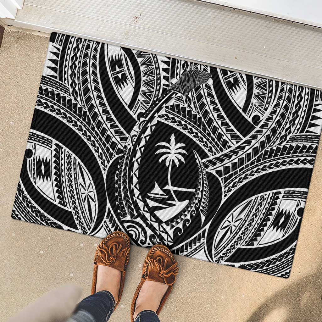 Hafa Adai Guam Inspired Tattoo Rubber Doormat