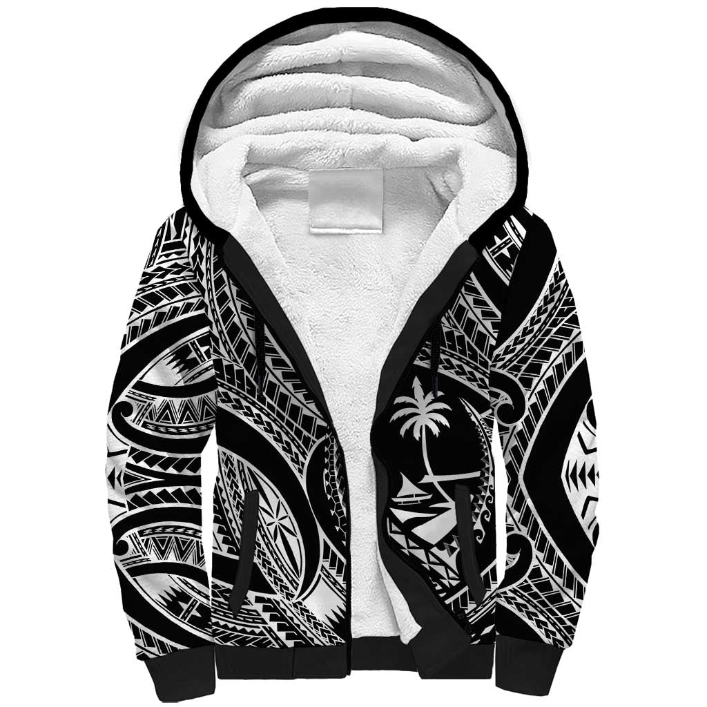 Hafa Adai Guam Inspired Tattoo Sherpa Hoodie