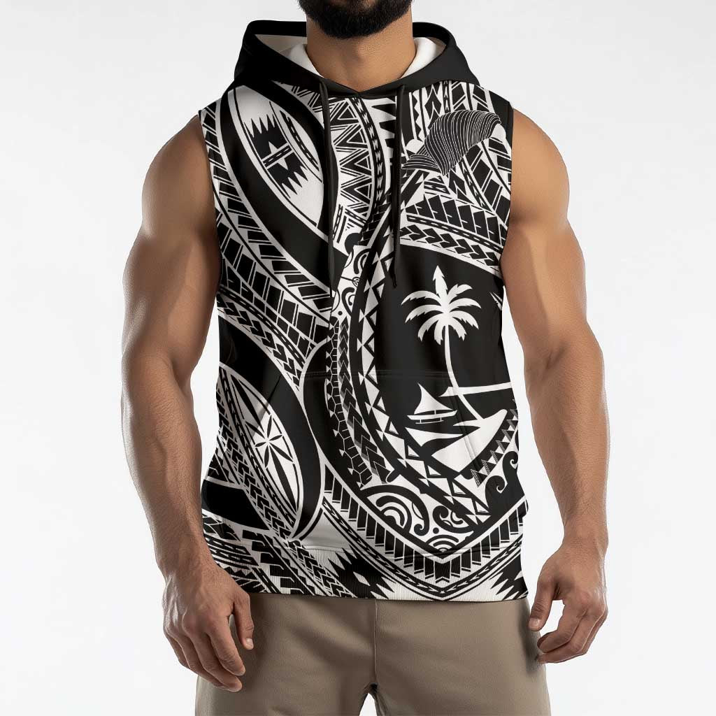 Hafa Adai Guam Inspired Tattoo Sleeveless Hoodie - Polynesian Pride