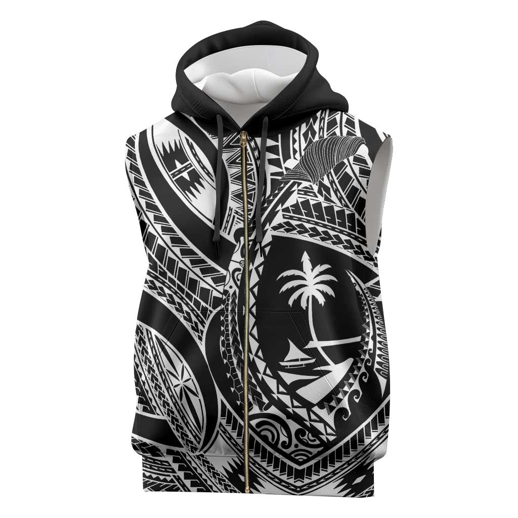 Hafa Adai Guam Inspired Tattoo Sleeveless Zip Hoodie - Polynesian Pride