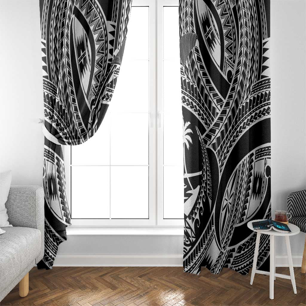 Hafa Adai Guam Inspired Tattoo Window Curtain