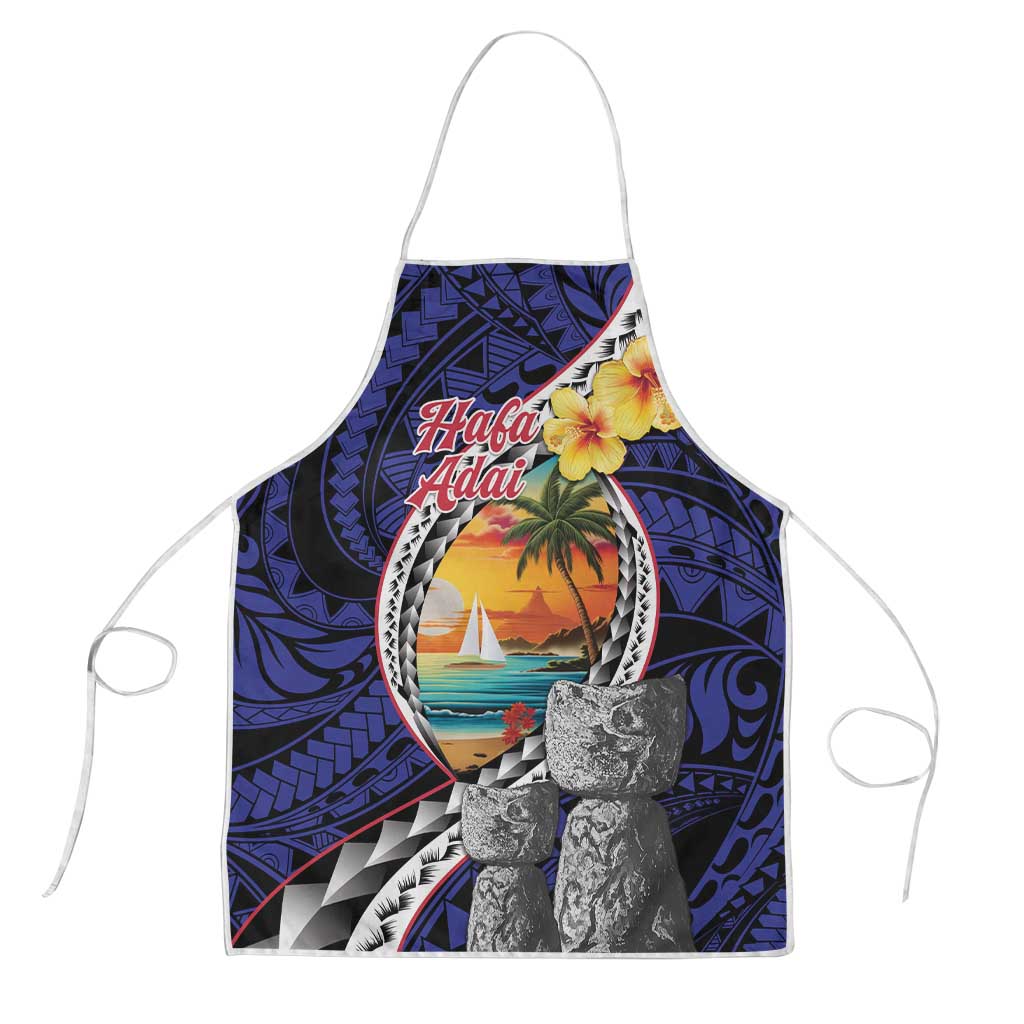 Hafa Adai Guam Seal Latte Stones Artwork Apron - Polynesian Pride
