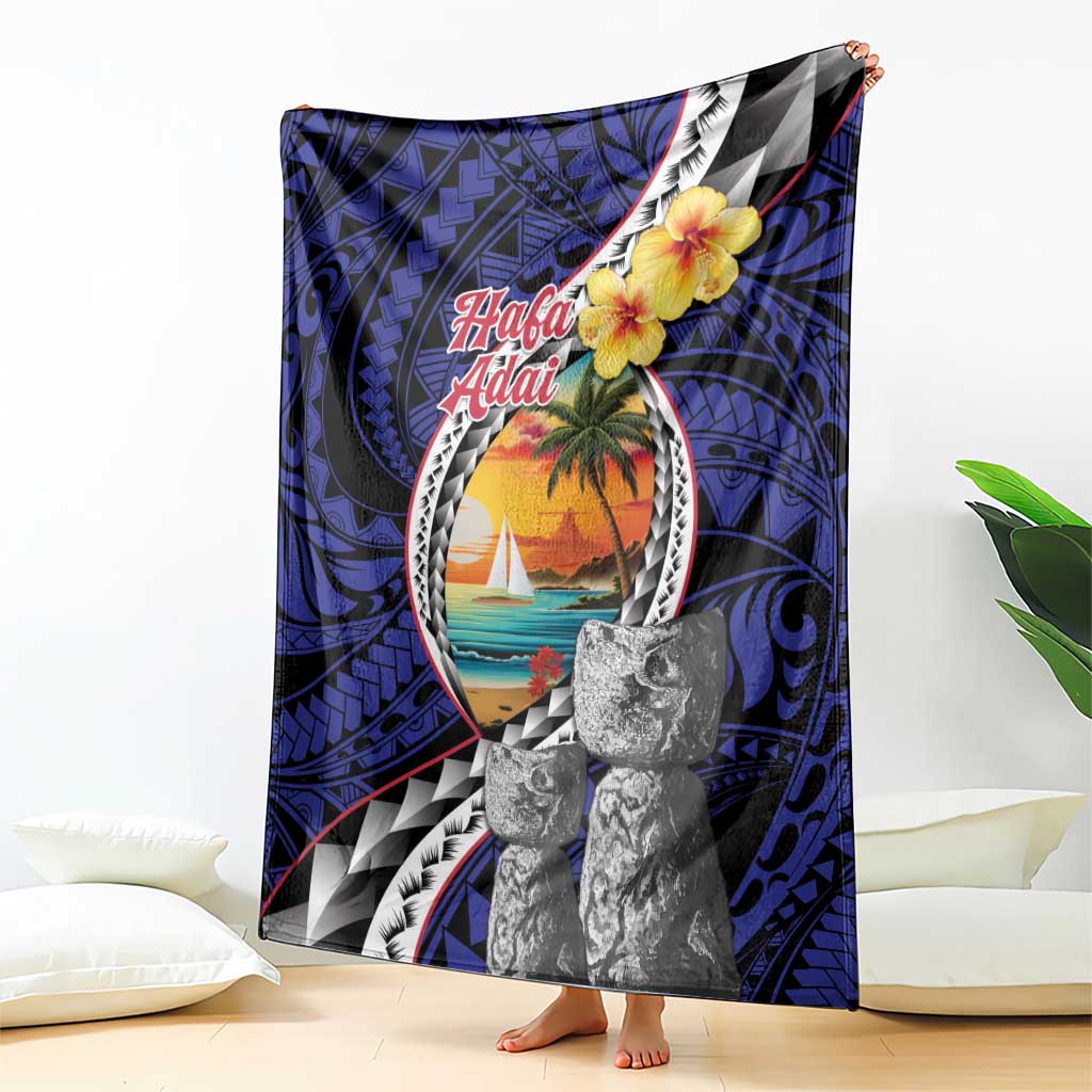 Hafa Adai Guam Seal Latte Stones Artwork Blanket