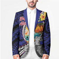 Hafa Adai Guam Seal Latte Stones Artwork Blazer - Polynesian Pride