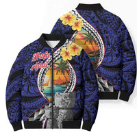 Hafa Adai Guam Seal Latte Stones Artwork Bomber Puffer Jacket - Polynesian Pride