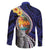 Hafa Adai Guam Seal Latte Stones Artwork Family Matching Long Sleeve Bodycon Dress and Hawaiian Shirt