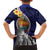 Hafa Adai Guam Seal Latte Stones Artwork Family Matching Off The Shoulder Long Sleeve Dress and Hawaiian Shirt